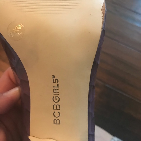 BCBG Purple Open-toe heels 9 1/2. Worn once. $40 - Picture 4 of 4